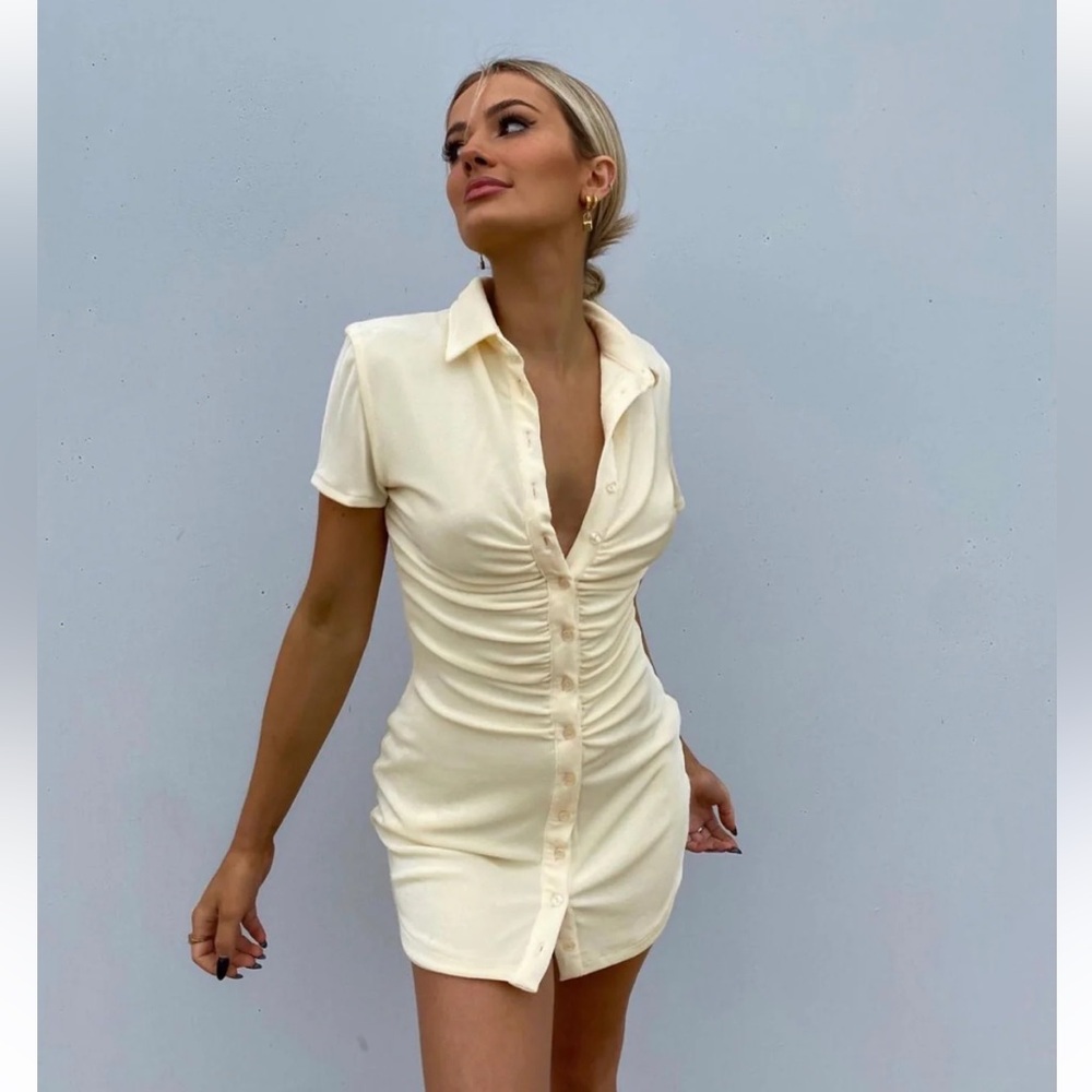 With Jean Alex Ruched Dress (L)